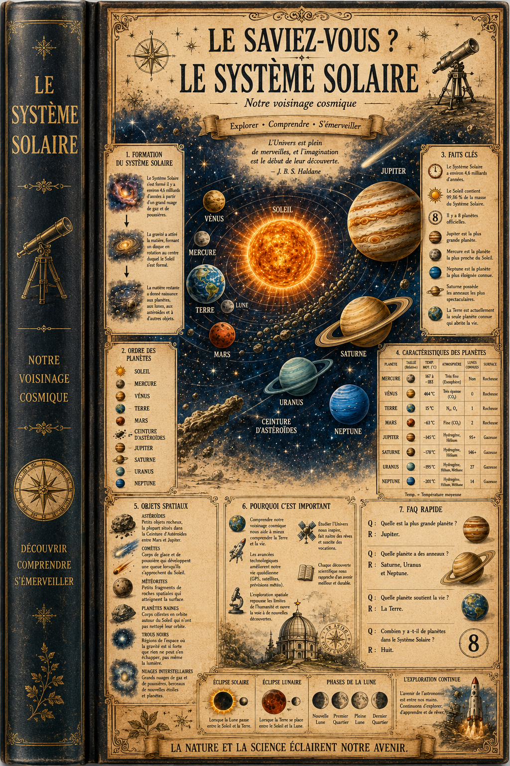 Affiche Vintage du Système Solaire